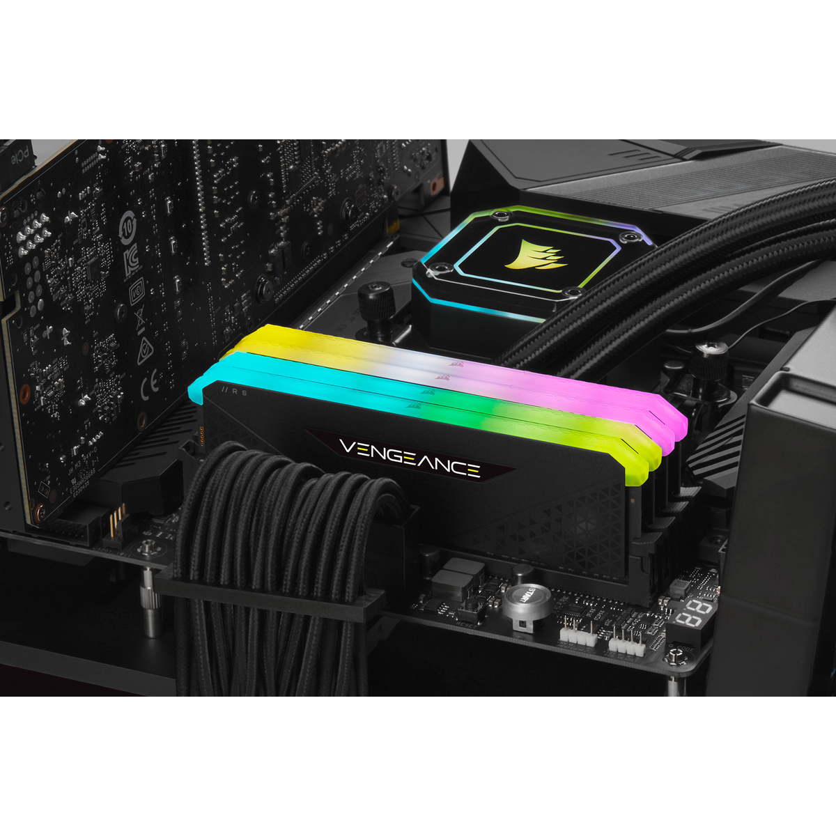 Corsair VENGEANCE RGB RS 32GB (2 x 16GB) DDR4 DRAM 3200MHz PC4-25600 CL16, 1.2V/1.35V