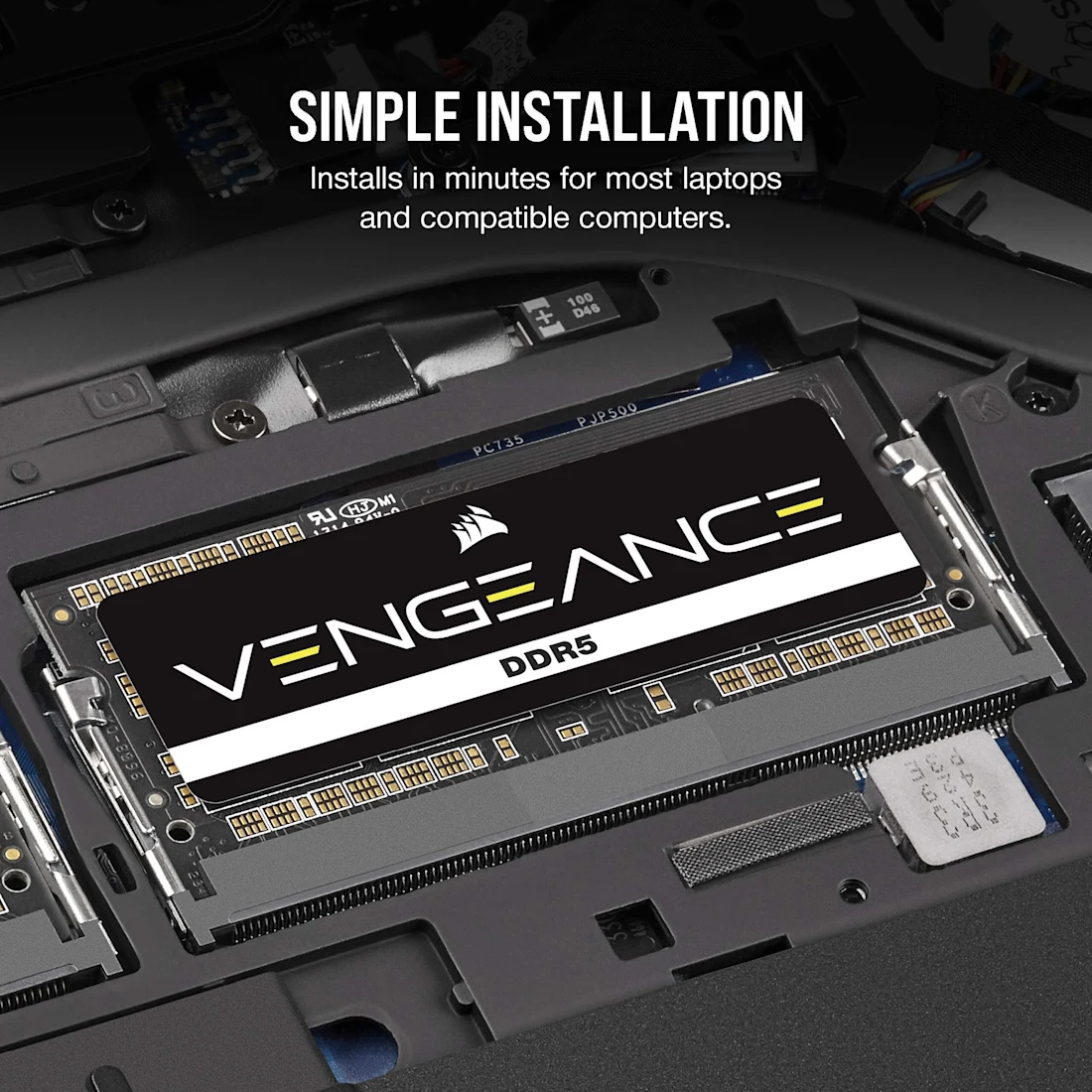Corsair VENGEANCE 64GB (2 x 32GB) DDR5 SODIMM 4800MHz, CL40, 1.1V