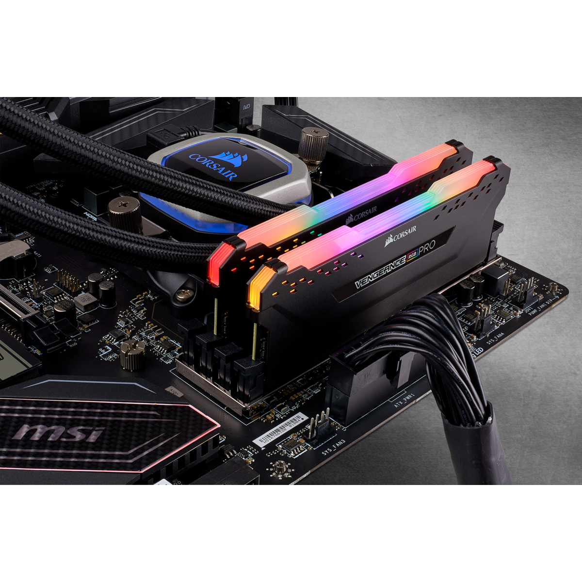 Corsair VENGEANCE RGB PRO 16GB (2 x 8GB) DDR4 DRAM 3600MHz PC4-28800 CL18, 1.2V/1.35V