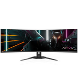 GIGABYTE AORUS CO49DQ 49 OLED DQHD ukrivljen monitor, 5120 x 1440, 0.03ms, 144Hz, zvočniki