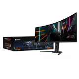 GIGABYTE AORUS CO49DQ 49 OLED DQHD ukrivljen monitor, 5120 x 1440, 0.03ms, 144Hz, zvočniki
