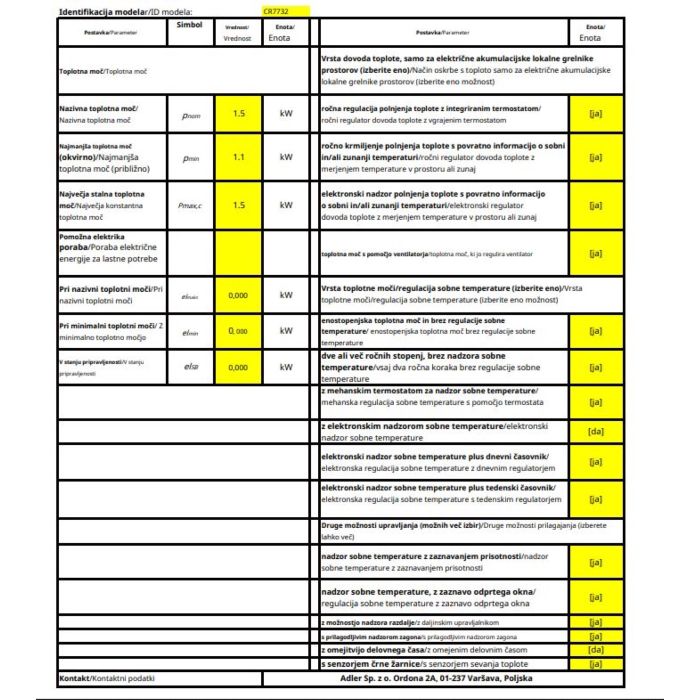 Camry Keramični grelnik z diodo LED CR 7732