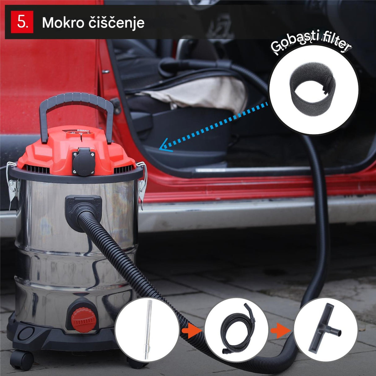 Camry Profesionalni industrijski sesalnik z vtičnico CR7045