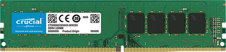 Crucial 16GB DDR4-3200 UDIMM PC4-25600 CL22, 1.2V