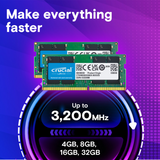 Crucial 32GB DDR4-3200 SODIMM PC4-25600 CL22, 1.2V