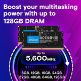 Crucial 24GB DDR5-5600 SODIMM CL46, 1.1V