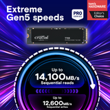 Crucial T500 4TB PCIe Gen4 NVMe M.2 SSD s hladilnikom