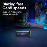 Crucial T710 1TB PCIe Gen5 NVMe 2280 M.2 SSD s hlajenjem