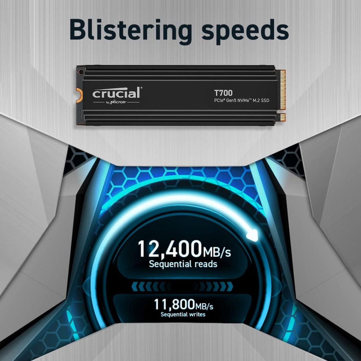 Crucial T700 1TB PCIe Gen5 NVMe M.2 SSD