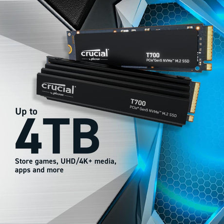 Crucial T700 1TB PCIe Gen5 NVMe M.2 SSD s hlajenjem