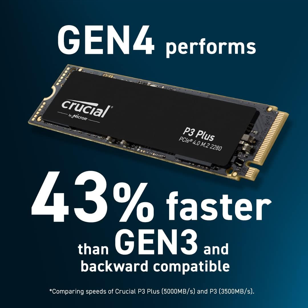 Crucial P3 Plus 500GB 3D NAND NVMe PCIe M.2 SSD