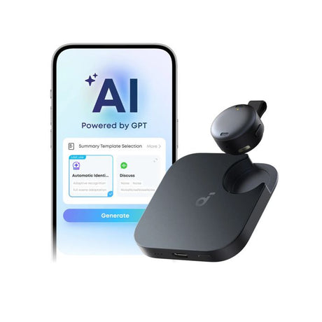Anker Soundcore Work pametni AI snemalnik zvoka, črn