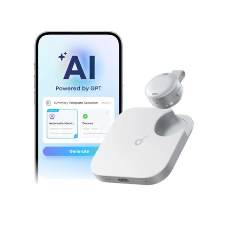 Anker Soundcore Work pametni AI snemalnik zvoka, bel