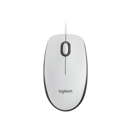 Logitech M100 optična miška, bela