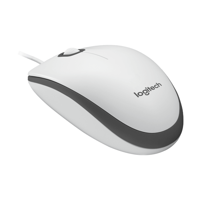 Logitech M100 optična miška, bela