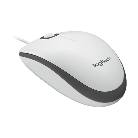 Logitech M100 optična miška, bela