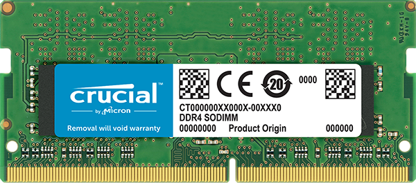 Crucial 4GB DDR4-2400 SODIMM PC4-19200 CL17, 1.2V