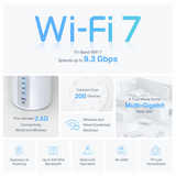 TP-LINK Deco BE65 BE9300 Wi-Fi 7 triband Mesh sistem (3 pack)
