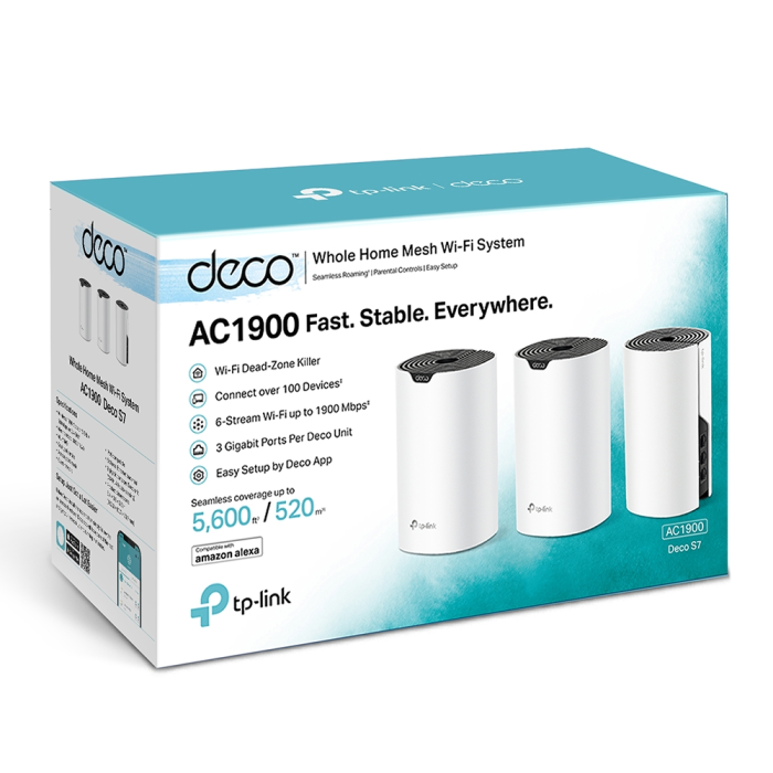 TP-LINK Deco S7 brezžični AC1900 MESH sistem DECO S7 - 3 pack