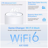 TP-LINK Deco X10-4G (1 pack) domači Mesh 4G+ WiFi 6