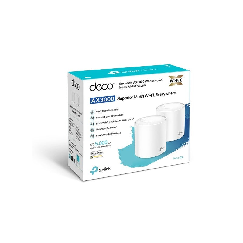 TP-LINK Deco X60 (2 pack) AX5400 domači Mesh Wi-Fi 6 sistem
