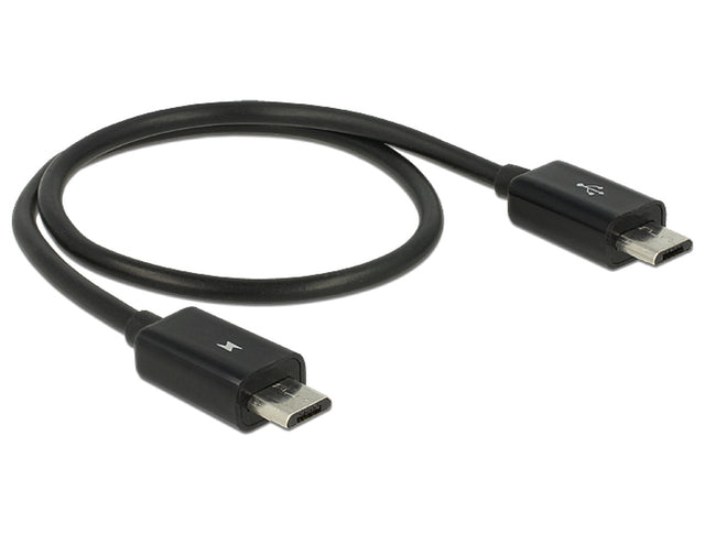 Delock Power Delock kabel za deljenje napajanja Micro USB-B moški > Micro USB-B moški OTG