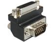 Delock adapter DVI 24+5-pinski ženski > VGA 15-pinski moški pod kotom 270°
