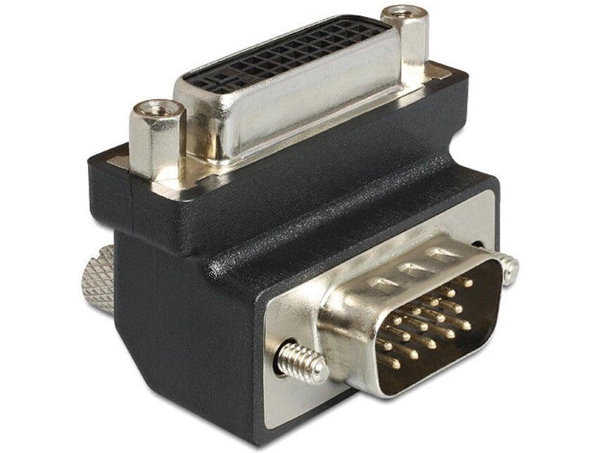 Delock adapter DVI 24+5-pinski ženski > VGA 15-pinski moški pod kotom 270°