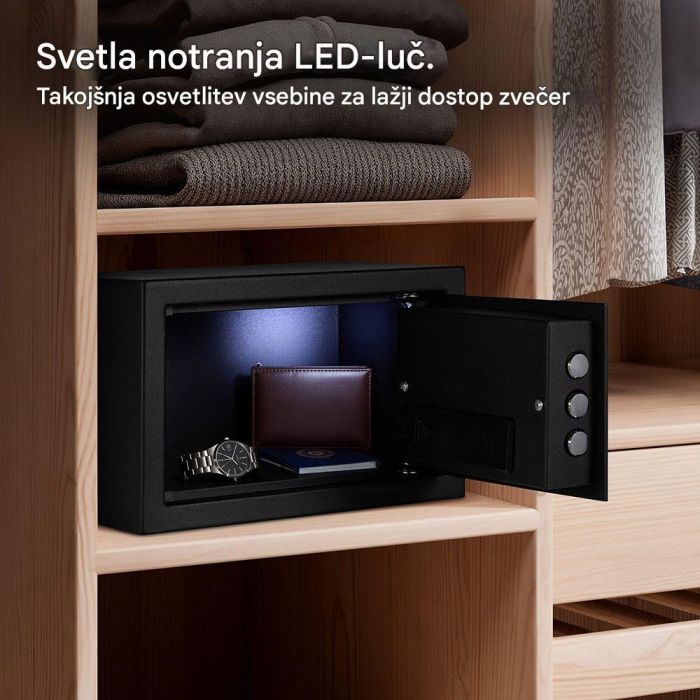 VonHaus Varnostni sef Sef 8,5 L – majhna velikost