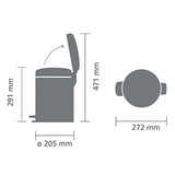 Brabantia koš za smeti 5L bel