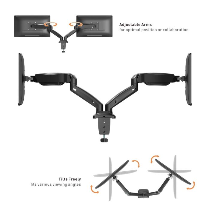 VonHaus dvojni namizni nosilec do diagonale 27plinska vzmet