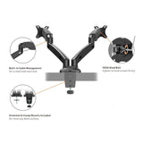 VonHaus dvojni namizni nosilec do diagonale 27plinska vzmet