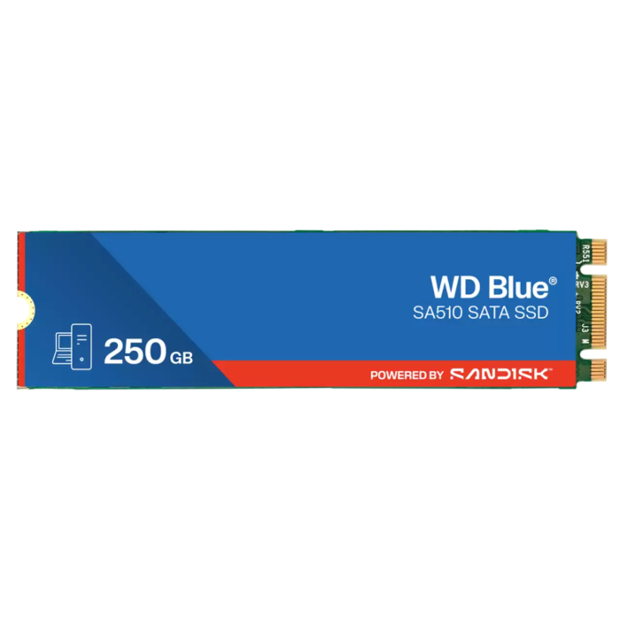 WD 250GB Blue SA510 M.2 2280 SATA 6Gb/s SSD disk
