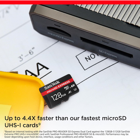 SanDisk 128GB Express NVMe UHS-I microSDXC spominska kartica