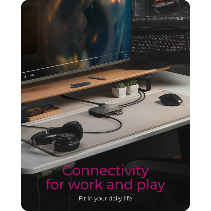 IcyBox IB-DK4071M-CU31 7-v-1 DockingStation with magnetic M.2 SSD bay priklopna postaja