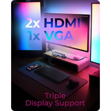 IcyBox IB-DK4062-CPD 12-v-1 DockingStation priklopna postaja s trojnim video priključkom