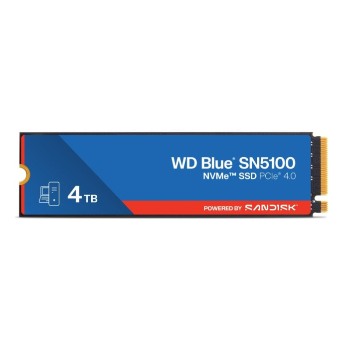 WD 4TB Blue SN5100 M.2 2280 PCI-e 4.0 NVMe 1.4c SSD disk