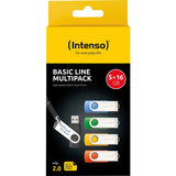 Intenso 5x16GB Basic Line USB 2.0 spominski ključki - Barvni