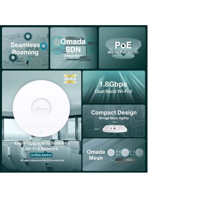 TP-LINK 1800Mbps Wireless AX WiFi 6 stropna dostopna točka