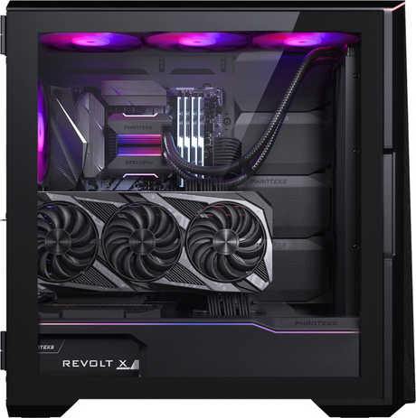 PHANTEKS ECLIPSE G500A TEMPERED GLASS D-RGB LED ATX črno ohišje