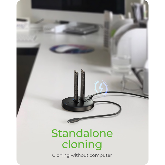 IcyBox IB-1612MCL-C31 priklopna in postaja za kloniranje M.2 NVMe SSD diskov