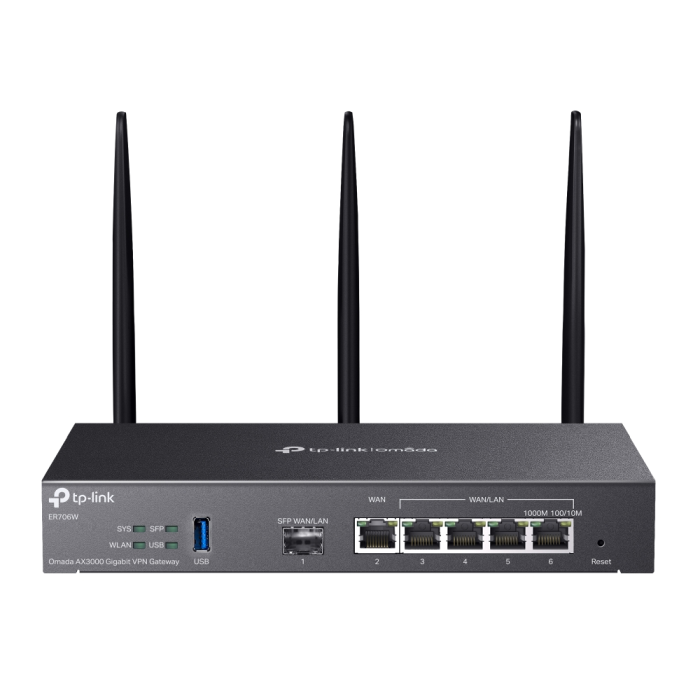 TP-LINK Omada ER706W AX3000 Gigabit Wi-Fi 6 VPN usmerjevalnik