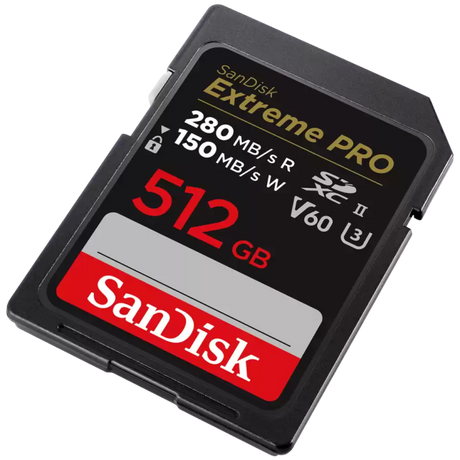 SanDisk 512GB Extreme PRO SDXC UHS-II spominska kartica