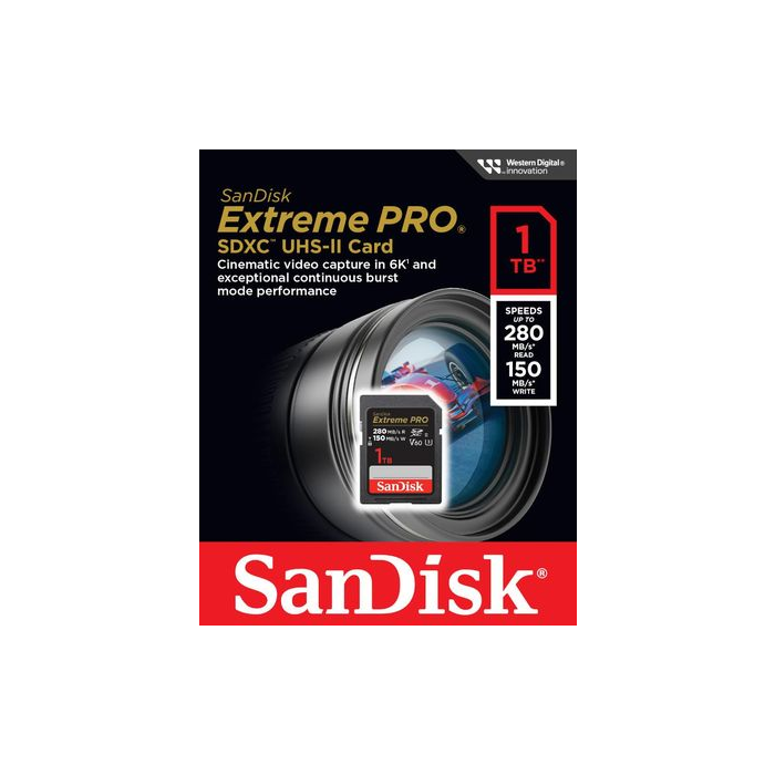 SanDisk 1TB Extreme PRO SDXC UHS-II spominska kartica