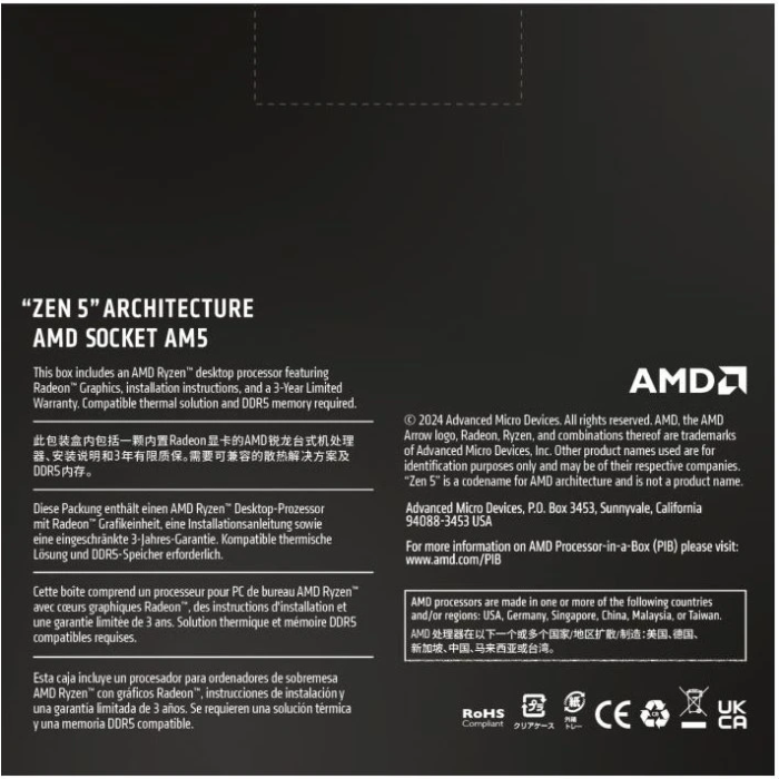 AMD Ryzen 9 9950X procesor AM5