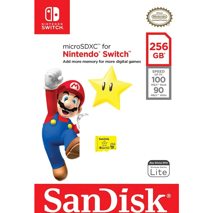 SanDisk 256GB microSDXC UHS-I spominska kartica za Nintendo Switch