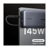 Ugreen 145W 20000mAh prenosna baterija z vgrajenim kablom