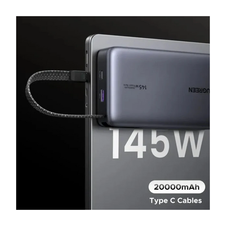 Ugreen 145W 20000mAh prenosna baterija z vgrajenim kablom