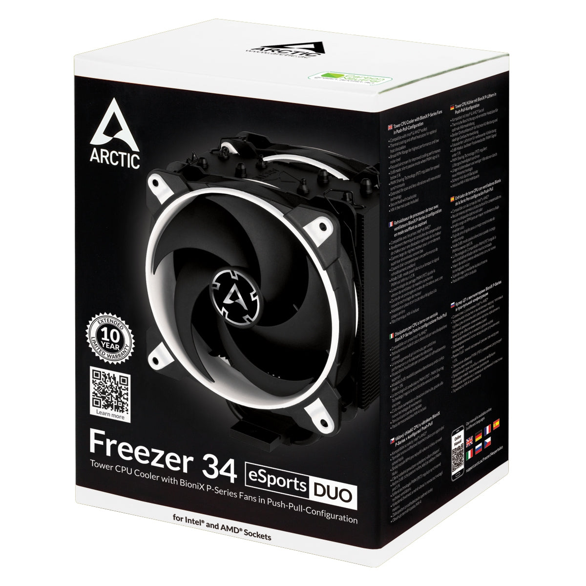 ARCTIC Freezer 34 eSports DUO bel, hladilnik za desktop procesorje INTEL/AMD