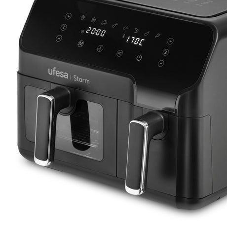 Ufesa digitalni zračni cvrtnik z dvojno posodo 5,5L + 3,5L Storm 2700W